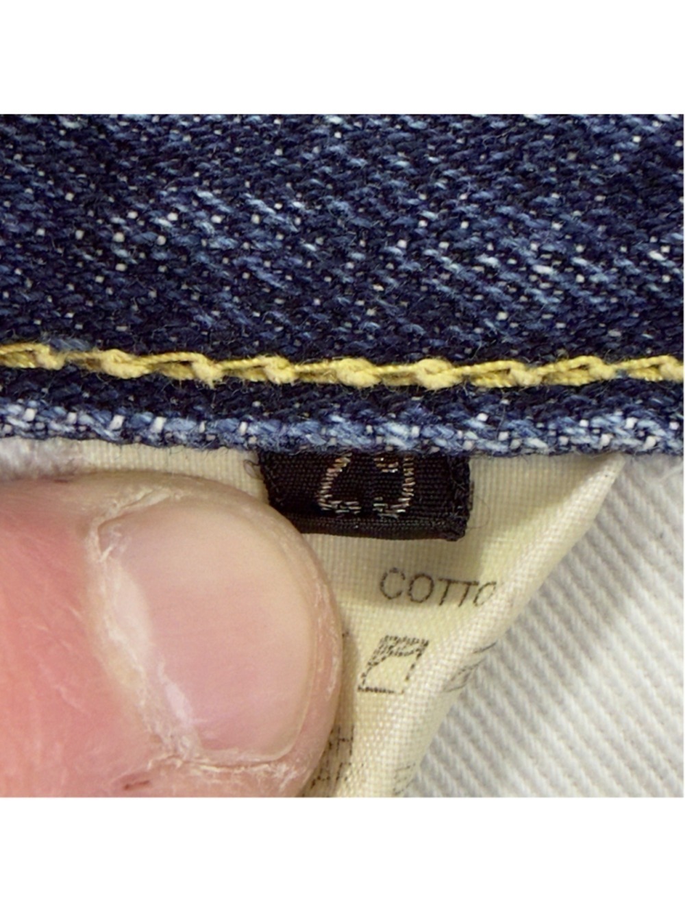 Kapital Men's Size 29 W X 28 L Orange Selvedge Button Fly 100% Cotton Jeans - Picture 3 of 12